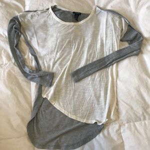 Rue21 grey/white long sleeved top